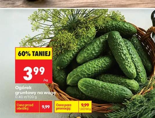 Ogórek gruntowy na wagę