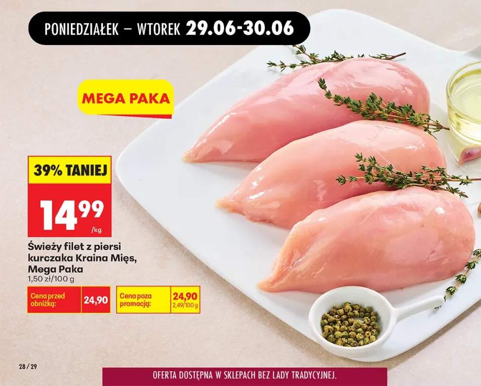 Świeży filet z piersi kurczaka Kraina Mięs Mega Paka