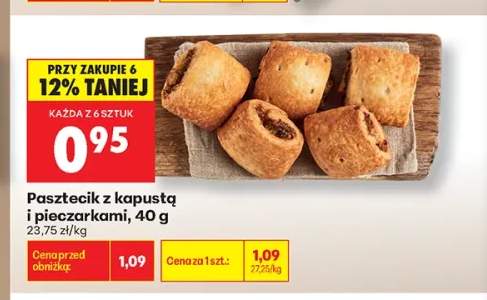 Pasztecik z kapustą i pieczarkami