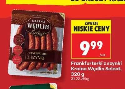 Frankfurterki z szynki Kraina Wędlin Select