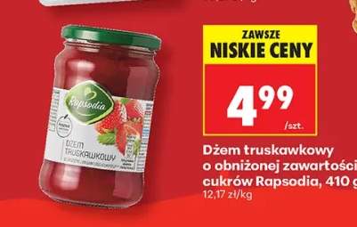 Dżem truskawkowy o obniżonej zawartości cukrów Rapsodia