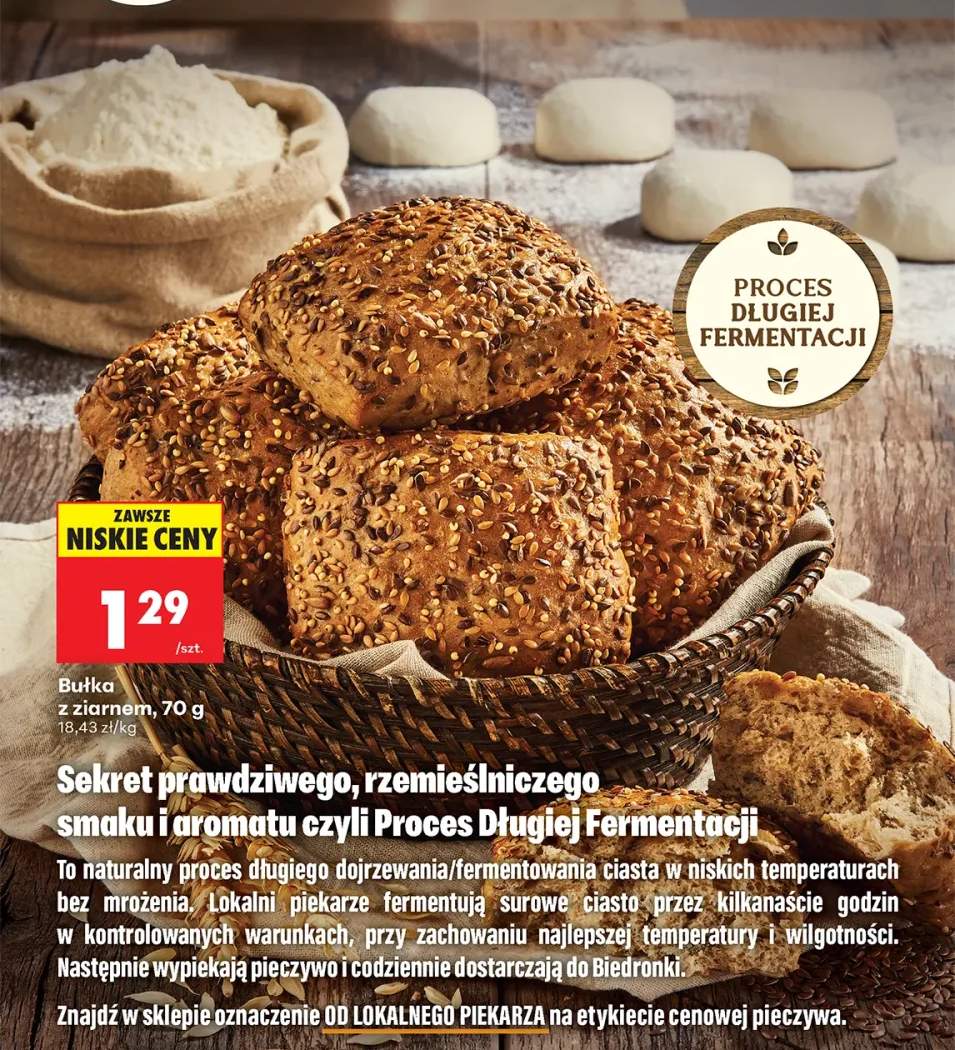 Bułka z ziarnem Piekarnia Biedronki