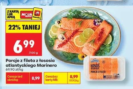 Porcje z fileta z łososia atlantyckiego Marinero