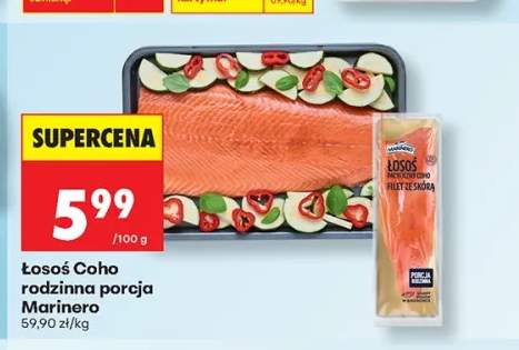 Łosoś Coho rodzinna porcja Marinero