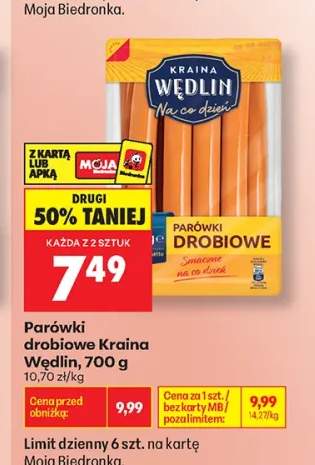 Parówki drobiowe Kraina Wędlin