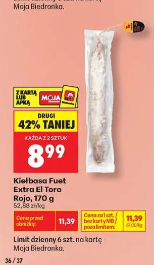 Kiełbasa Fuet Extra El Toro Rojo