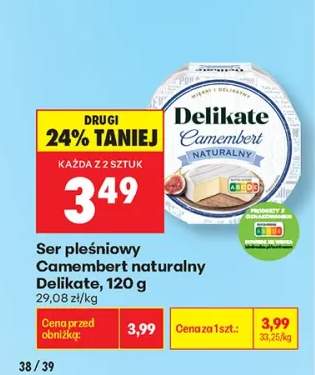 Ser pleśniowy Camembert naturalny Delikate