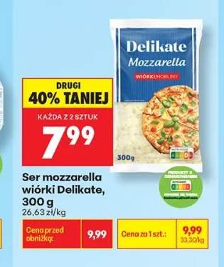 Ser mozzarella wiórki Delikate