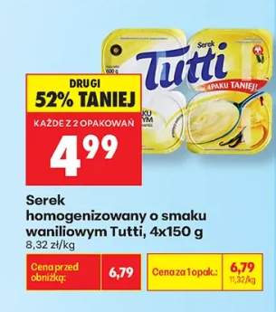 Serek homogenizowany Tutti 4-pak 150 g