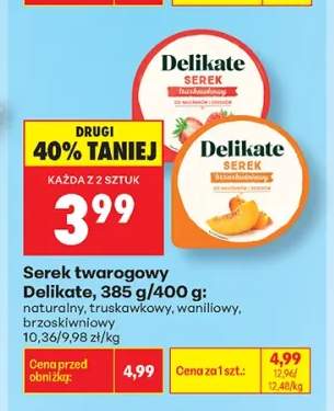 Serek twarogowy Delikate truskawkowy +3 warianty