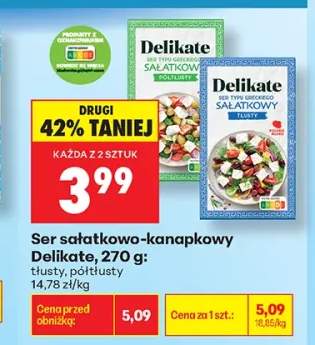 Ser sałatkowo-kanapkowy Delikate tłusty +1 wariant