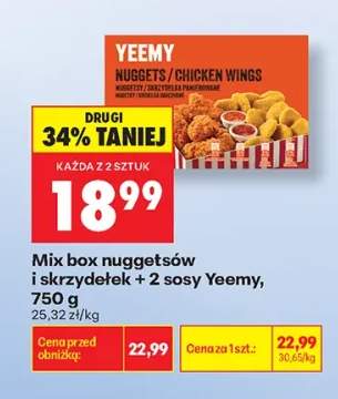 Mix box nuggetsów i skrzydełek + 2 sosy Yeemy