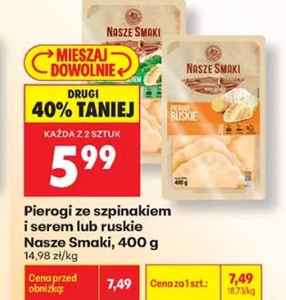 Pierogi ze szpinakiem i serem Nasze Smaki +1 wariant