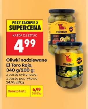 Oliwki nadziewane z pastą paprykową El Toro Rojo +1 wariant