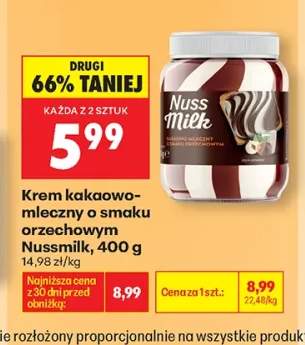 Krem kakaowo-mleczny o smaku orzechowym Nussmilk