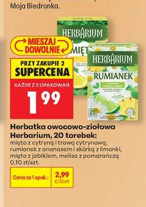 Herbatka owocowo-ziołowa Herbarium mięta z cytryną i trawą cytrynową +3 warianty