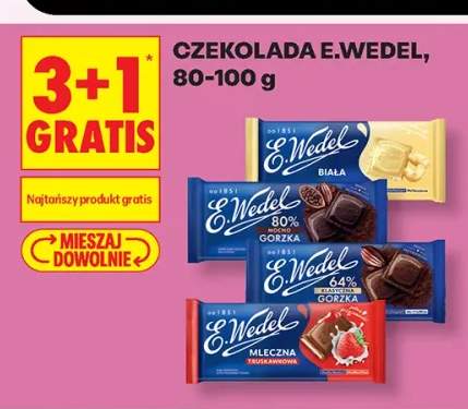 Czekolada mleczna truskawkowa E.Wedel +3 warianty