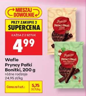 Wafle Pryncy Pałki Bonitki kakaowe +1 wariant