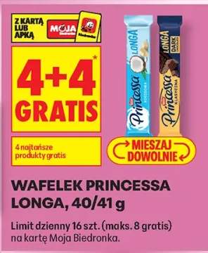 Wafelek Princessa Longa Kokosowa +2 warianty