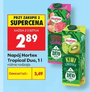 Napój Hortex Tropical Duo czerwone winogrono gujawa +1 wariant