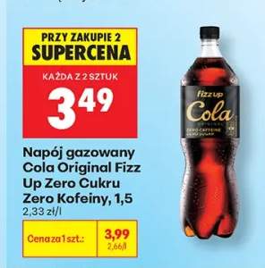 Napój gazowany Cola Original Fizz Up Zero Cukru Zero Kofeiny