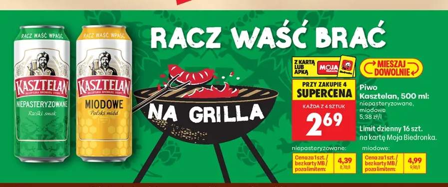 Piwo Kasztelan Niepasteryzowane +1 wariant