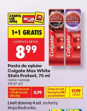 Pasta do zębów Colgate Max White Stain Protect Activated Charcoal