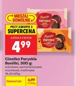 Ciastka Paryskie Bonitki o smaku pomarańczowym +1 wariant
