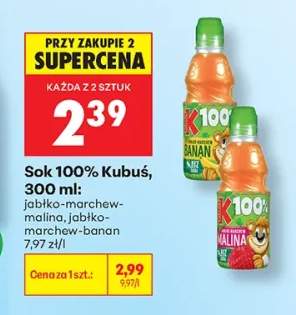Sok 100% jabłko-marchew-banan Kubuś +1 wariant