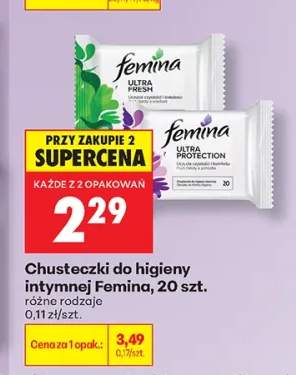 Chusteczki do higieny intymnej Femina Ultra Fresh +1 wariant