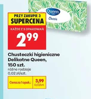 Chusteczki higieniczne Delikatne Queen