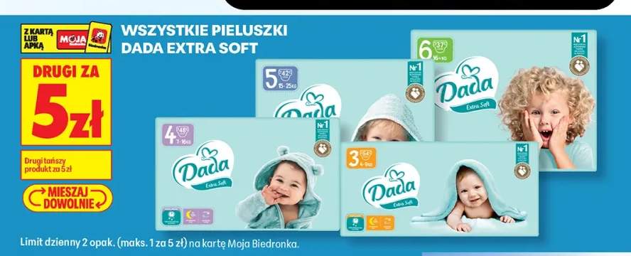 Pieluszki Dada Extra Soft +4 warianty