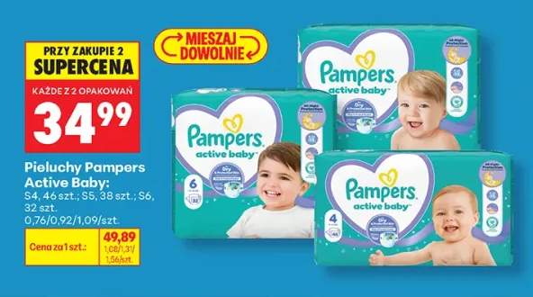 Pieluchy Pampers Active Baby S4 +2 warianty