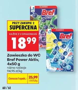 Zawieszka do WC Bref Power Aktiv 4-pak 50 g
