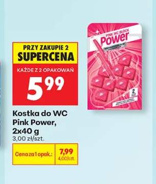 Kostka do WC Pink Power 2-pak 40 g