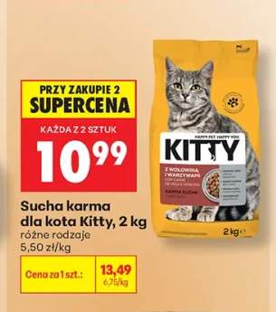 Sucha karma dla kota Kitty z wołowiną i warzywami