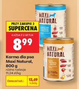 Karma dla psa Maxi Natural jagnięcina z wołowiną z burakiem +1 wariant