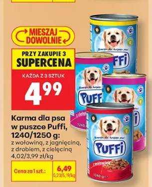 Karma dla psa w puszce Puffi z jagnięciną +3 warianty