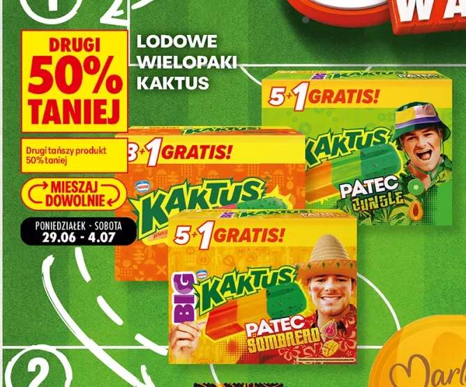 Lody Kaktus Patec Jungle 6-pak +3 warianty