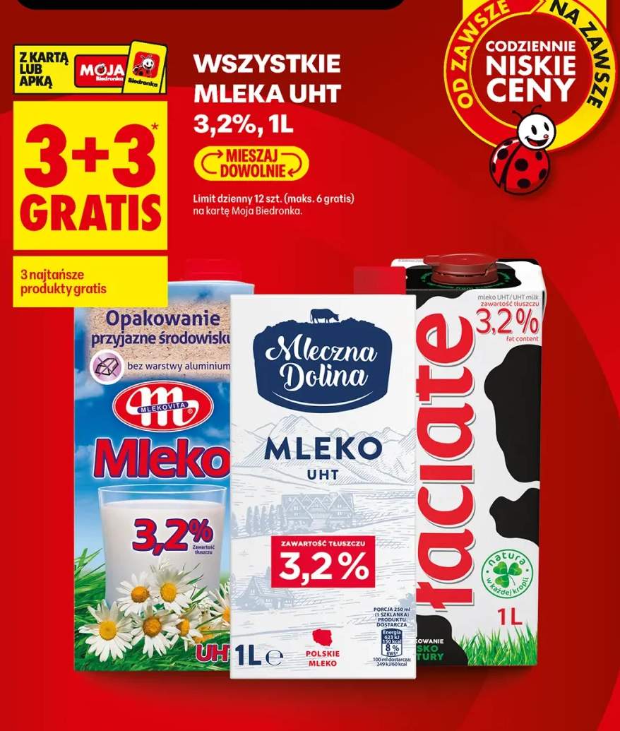 Mleko UHT Mlekovita 3,2% +3 warianty
