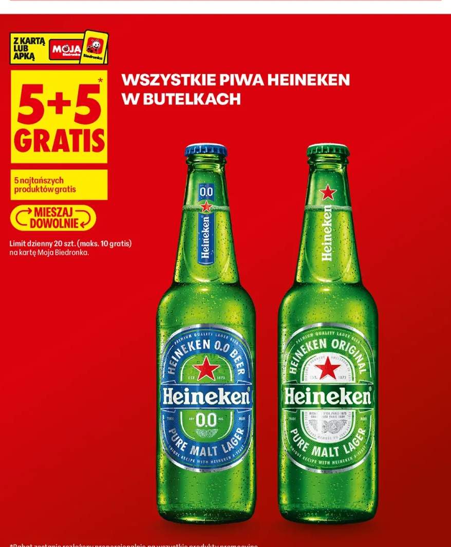 Piwo Heineken w butelkach +2 warianty