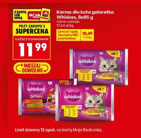 Karma dla kota w galaretce Whiskas Tasty Mix 8-pak 85 g +2 warianty