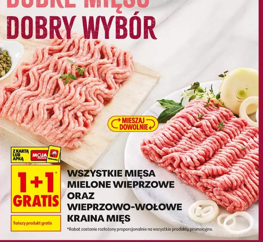 Mięso mielone wieprzowe Kraina Mięs +2 warianty