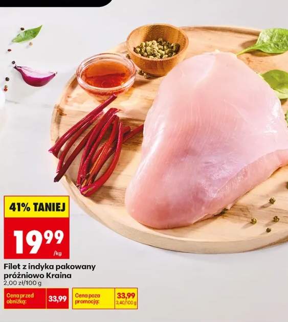 Filet z indyka pakowany próżniowo Kraina