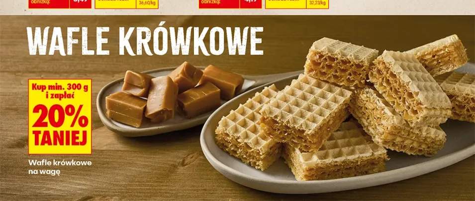 Wafle krówkowe na wagę