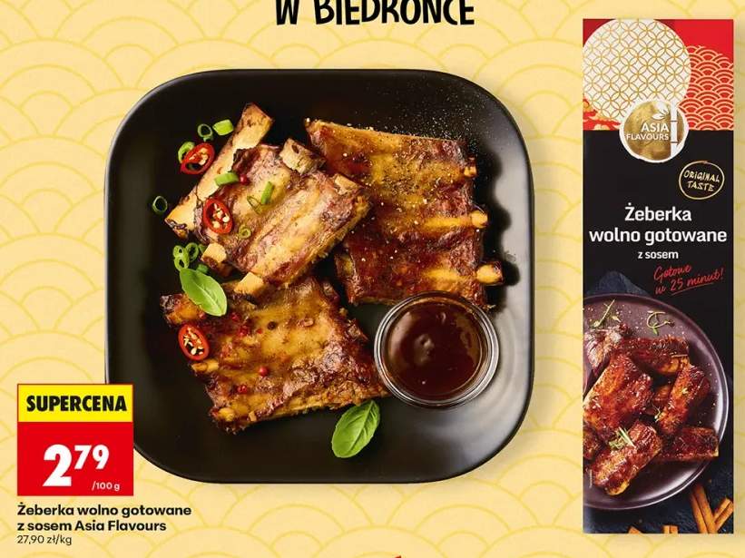 Żeberka wolno gotowane z sosem Asia Flavours