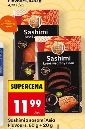 Sashimi Łosoś z sosami Asia Flavours +1 wariant
