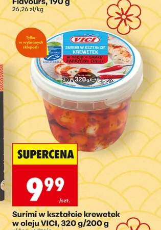 Surimi w kształcie krewetek w oleju VICI