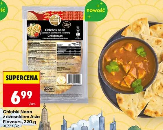 Chlebki Naan z czosnkiem Asia Flavours