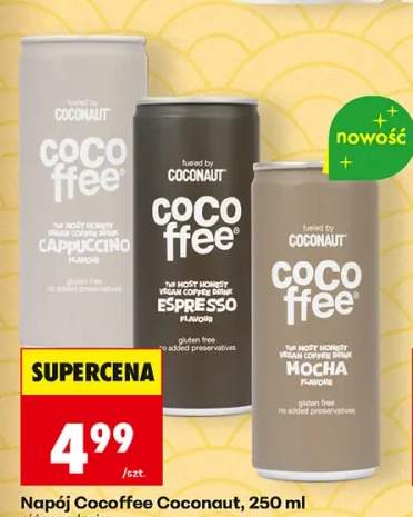 Napój kawowy wegański Cocoffee Coconaut Cappuccino +2 warianty